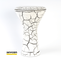 Mısır Darbuka Beyaz Parçalı Desenli