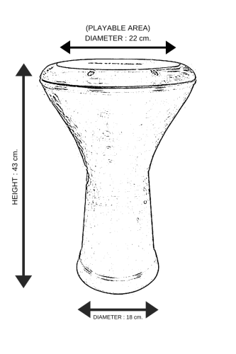 Mısır Darbuka Mavi İşlemeli - 3